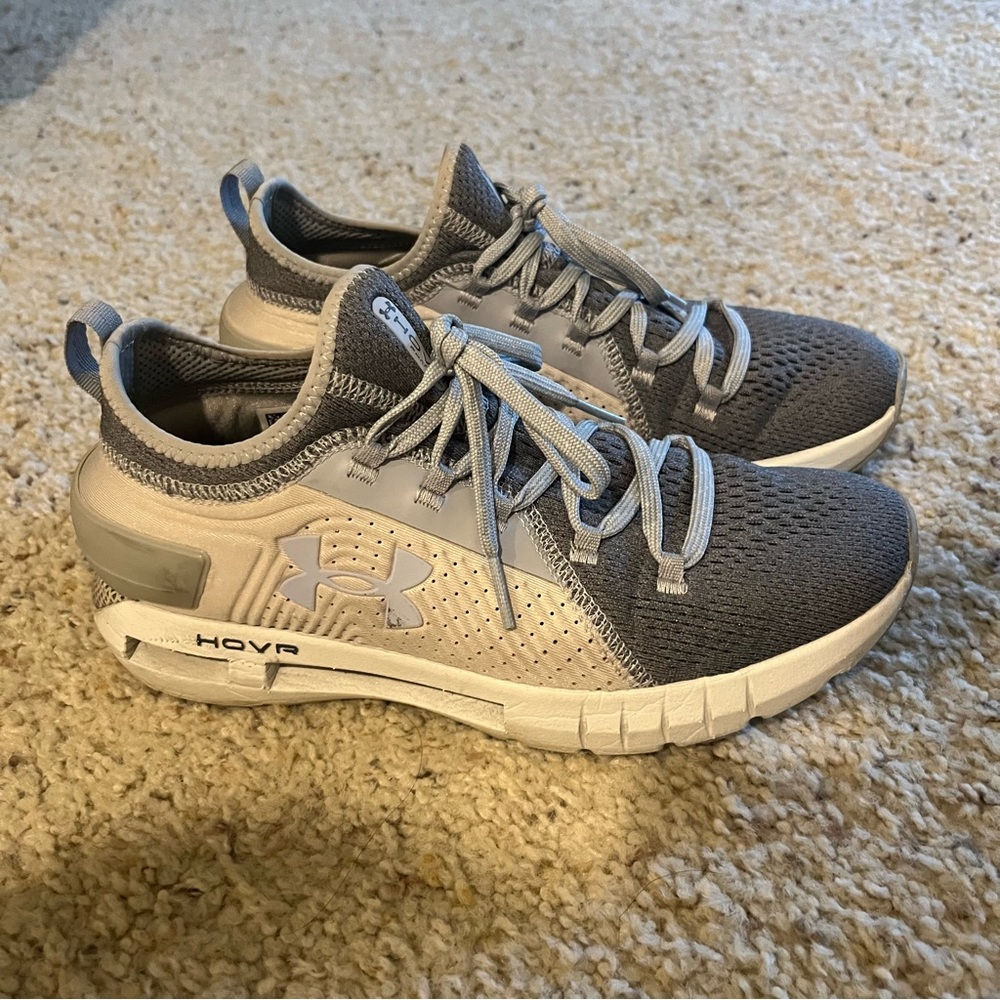 Under Armour Gray and White Athletic Shoes